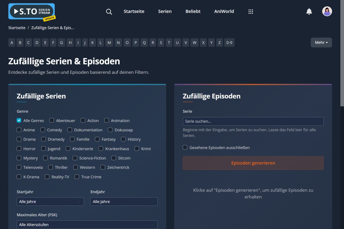 Zufällige Serien & Episoden