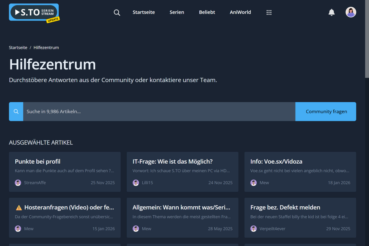 Support-Ticket-Bereich