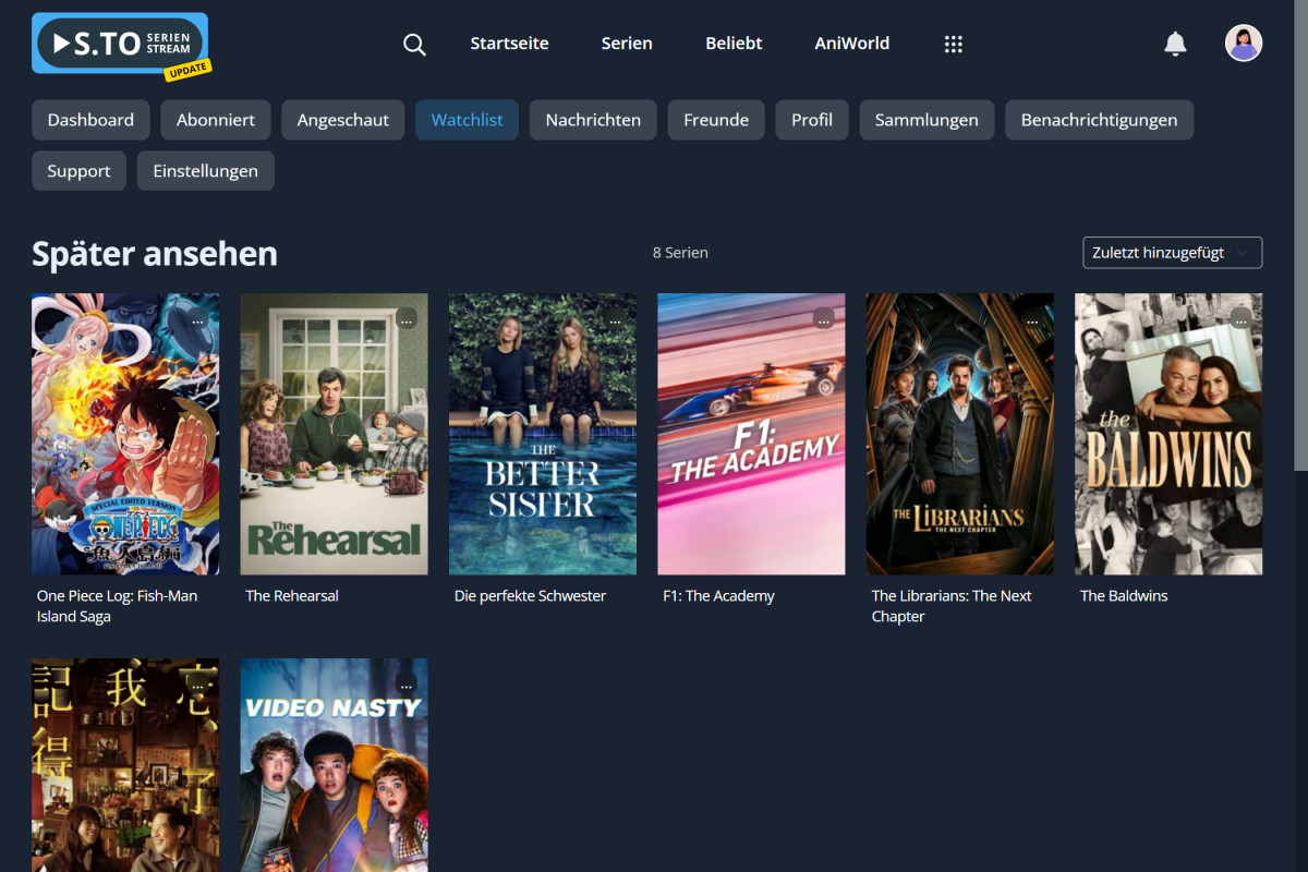 Merkliste - Später schauen